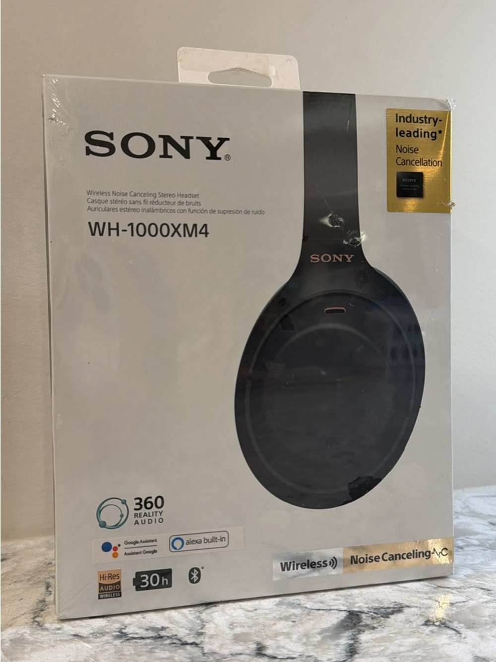 Sony WH-1000XM4 Over-Ear Headphones - Black